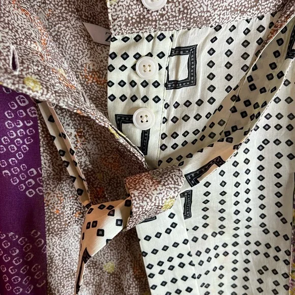 Zara Multicolored Patchwork Women’s Pants - Picture 4 of 7